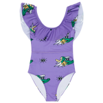 Golden Gator Frilly Swimsuit - LAST ONE 4-5 years