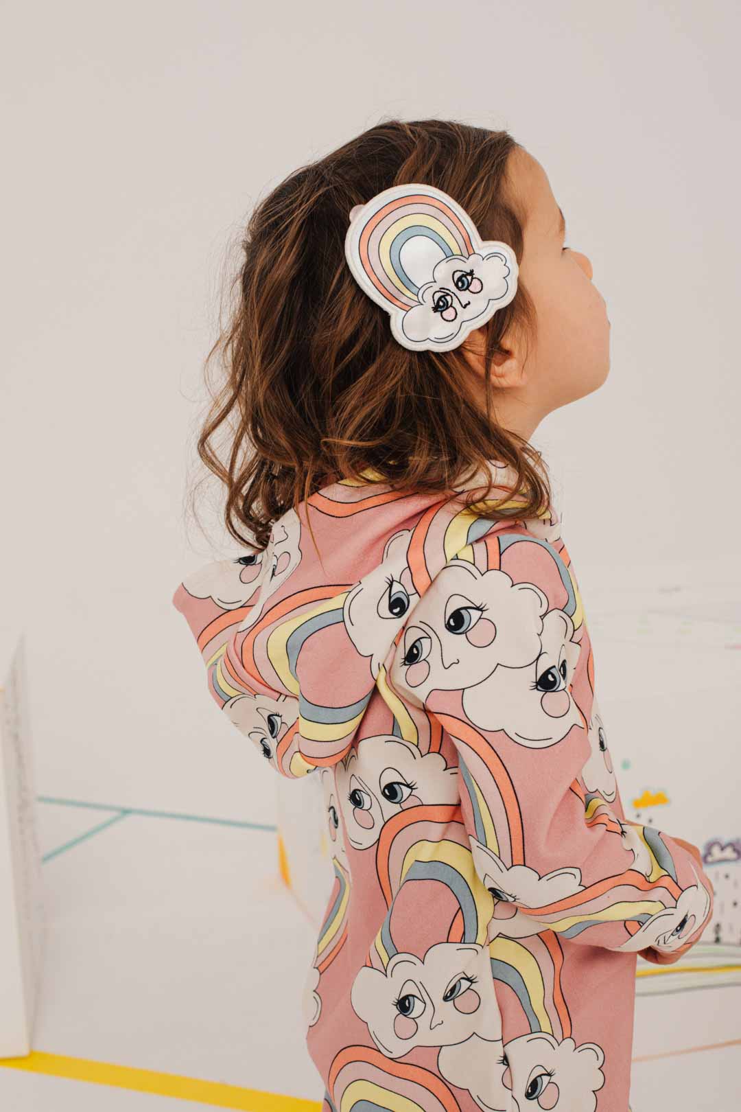 Rainbow Pink Overall - LAST ONE 3-4 years