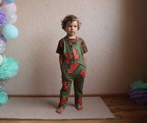 Roses Green Dungarees - HURRY! Only 2 left