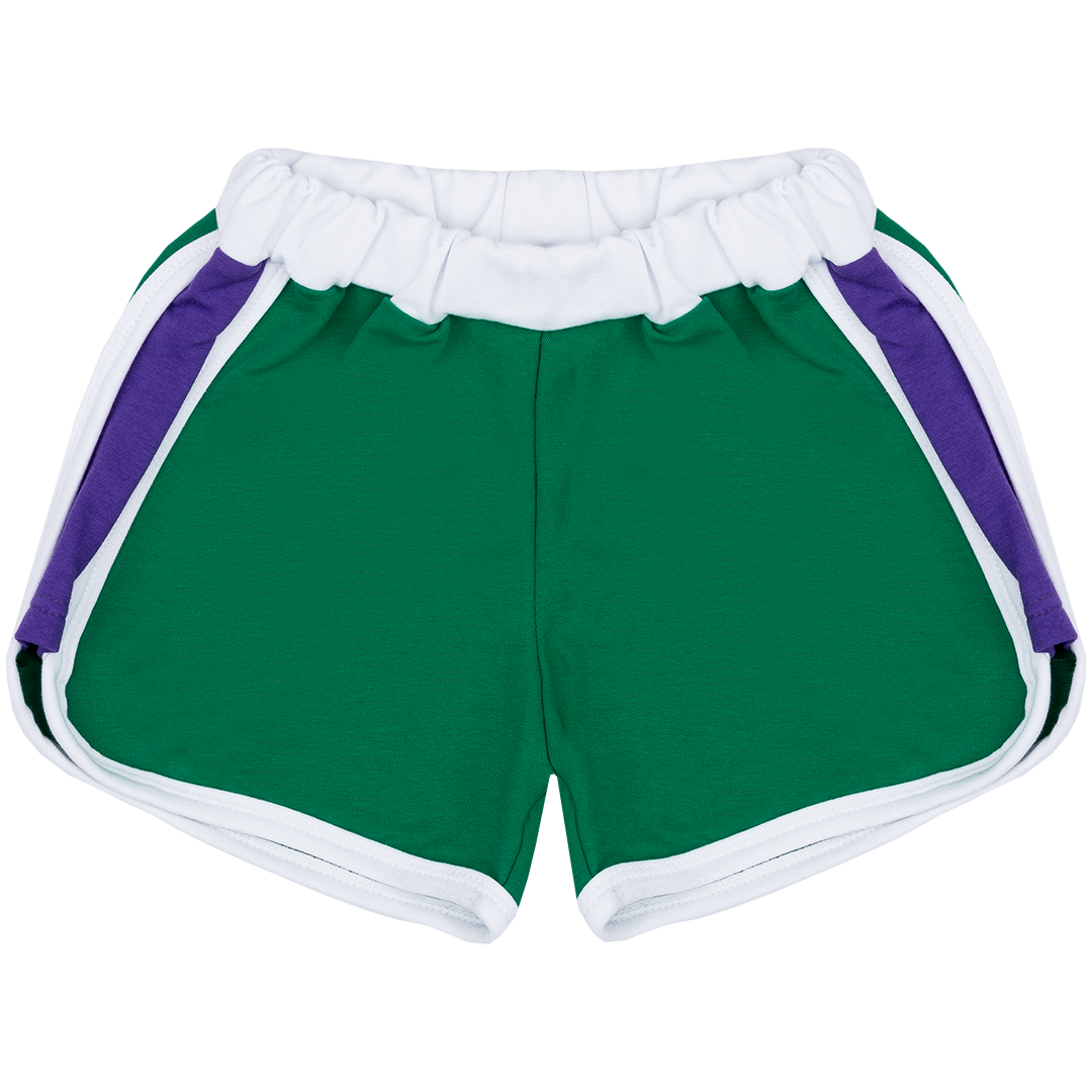 Green & Purple Retro Shorts - LAST ONE 2-3 years