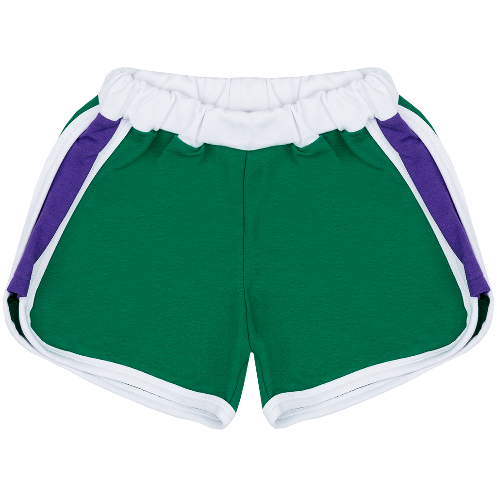 Green & Purple Retro Shorts - LAST ONE 2-3 years