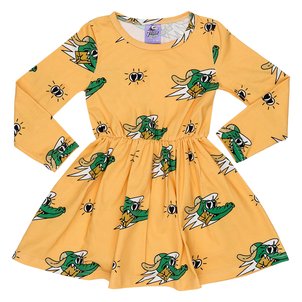 Yellow Golden Gator Dress - HURRY! Only 2 left