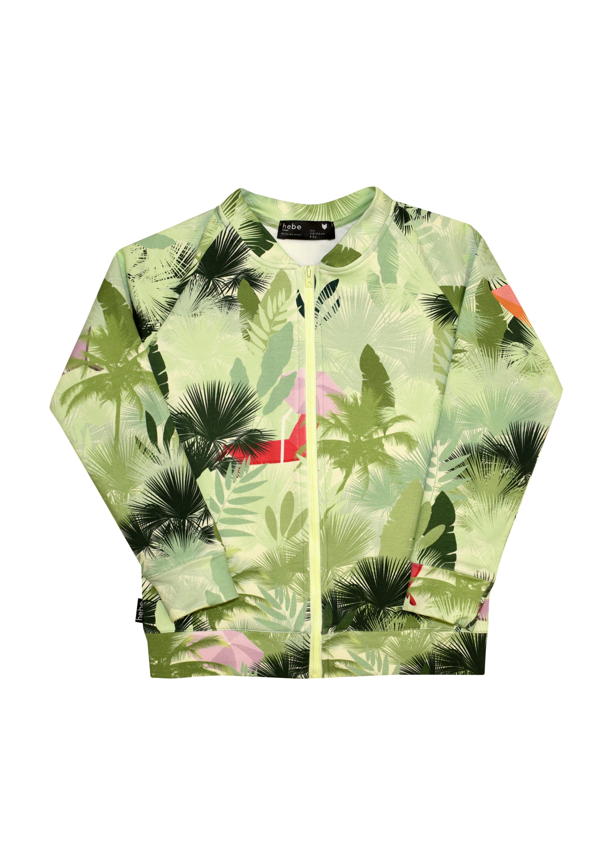 Tropical Green Palm Bomber Jacket