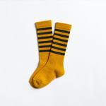 Mustard Stripe Wool Socks