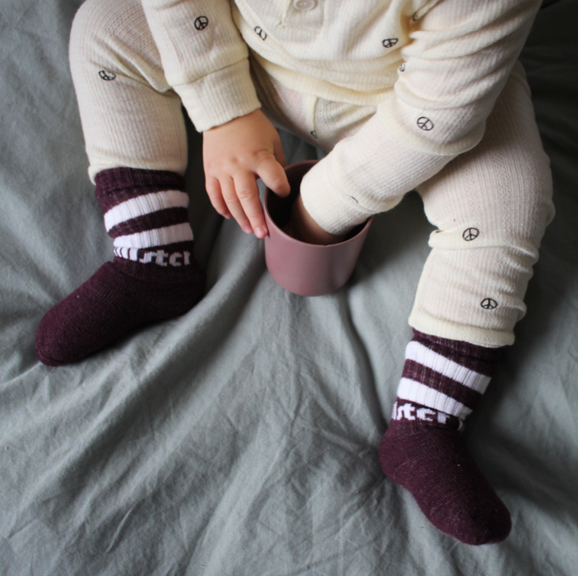 Purple Baby Tube Socks - ONLY 2 LEFT