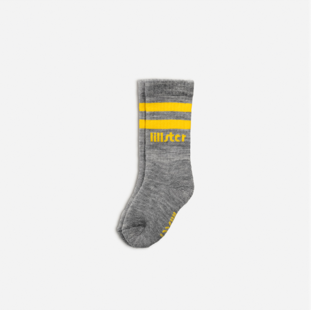 Grey & Yellow Baby Tube Socks - LAST ONE 0-6 months