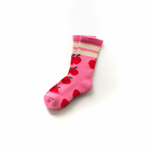Pink Apple Glitter Socks - ONLY 0-6 months LEFT!