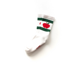 White Apple Socks - ONLY 0-6 months left