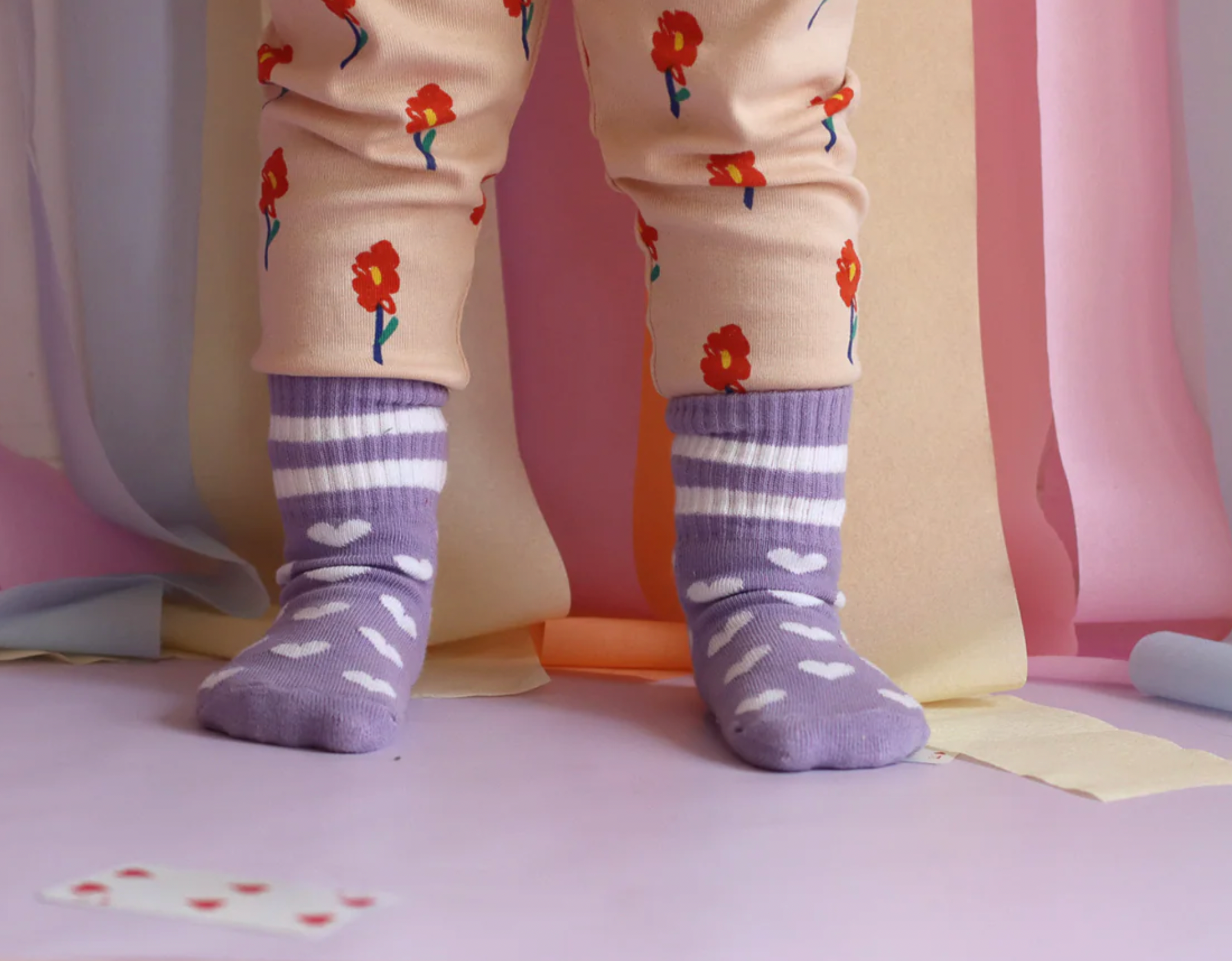 Lilac Hearty Socks