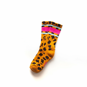 Pink & Blue Leopard Socks